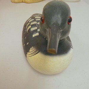 Duck Loon Decoy Hand painted hand signed Hughes LOON vintage '92 Hughes